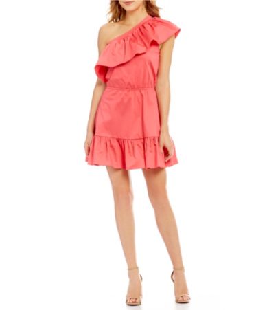 devlin Thea One-Shoulder Ruffle Dress | Dillards