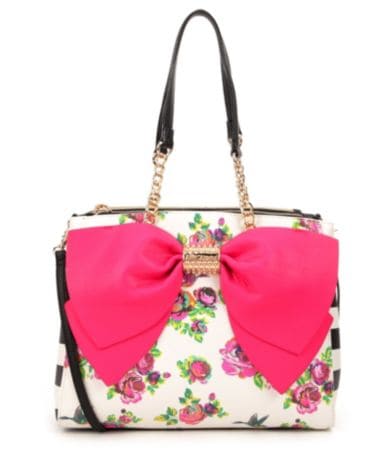 Betsey Johnson Welcome to The Big Bow Floral Satchel | Dillards