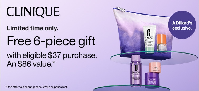 Shop Clinique - Free 6-piece gift - With eligible $37 purchase. An $86 value.*