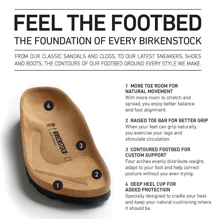 Birkenstock footbed feature