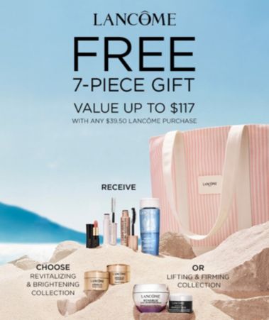 Shop Lancome - Free gift with any $39.50 Lancome purchase
