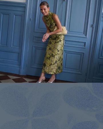ladies designer dresses Women's Clothing & Apparel classy elegant evening dresses Celine Blue Striped Floral status_US  Watch AW26 Color:Dark Royal