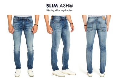 Fit Stretch Buffalo David Bitton Men's Slim Ash Jeans - Stretch Denim For  Casual Wear Buffalo David Bitton Ca 60224 [Buffalo David Bitton] ジーンズ Slim Ash Jeans メンズ ブルー しわと着用 29W x 32L