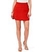Color:Studio Red - Image 1 - Basket Weave Coordinating Pencil Lady Mini Skirt