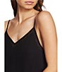 1. STATE Chiffon Inset V-Neck Spaghetti Strap Cami, Color:Rich Black - Image 3