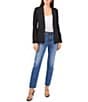 1. STATE Classic Crepe Notch Lapel One Button Blazer - Image 3