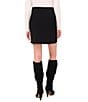 1. STATE Crepe Mini A-Line Skirt, Color:Rich Black - Image 2