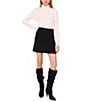 1. STATE Crepe Mini A-Line Skirt, Color:Rich Black - Image 3