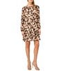 1. STATE Crew Neck Long Sleeve Tiered Dress - Image 1