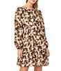 1. STATE Crew Neck Long Sleeve Tiered Dress - Image 3