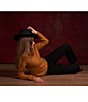 Color:Dark Amber - Image 4 - Cut-Out Asymmetrical Long Sleeve Mock Neck Sweater