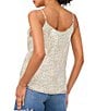 Color:Blue River - Image 2 - Ditzy Floral Print Pleated Detail V-Neck Sleeveless Spaghetti Strap Cami Top