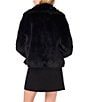 1. STATE Faux Fur Long Sleeve Open Front Coat, Color:Rich Black - Image 2