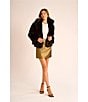 1. STATE Faux Fur Long Sleeve Open Front Coat, Color:Rich Black - Image 8