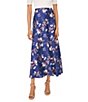 1. State Floral Midi Satin Skirt - Image 1