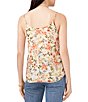 Color:Daybreak Watercolor - Image 2 - Floral Print Pintucked V-Neck Tank Top