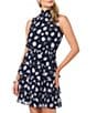 1. STATE Halter Neck Sleeveless Shell Dress - Image 3