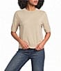 1. STATE Knit Crew Neck Short Sleeve Sweater Top - Image 6