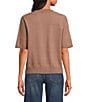 1. STATE Knit Crew Neck Short Sleeve Sweater Top - Image 2