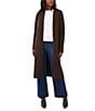 1. STATE Knit Open Front Long Sleeve Cardigan, Color:Chocolate - Image 1