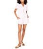 1. STATE Linen Blend Pocketed Drawstring Shorts, Color:Ultra White - Image 3