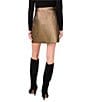 1. STATE Metallic Mini A-Line Skirt, Color:Antique Bronze - Image 2