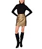 1. STATE Metallic Mini A-Line Skirt, Color:Antique Bronze - Image 3