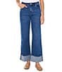 1. STATE Mid Rise Wide Leg Roll Cuff Denim Jeans, Color:Navy Yard - Image 1