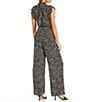 1. STATE Mock Neck Short Flutter Sleeve Jumpsuit, Color:Rich Black - Image 2