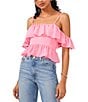 Color:Island Bloom - Image 1 - Off The Shoulder Ruffle Blouse