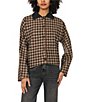1. State Plaid Crop Boyfriend Jacket - Image 1