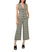 Color:Green Milieu - Image 5 - Plaid Print Belted Cropped Pants