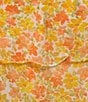 Color:Cornsilk - Image 3 - Plus Size Floral Print Strapless Ruffled Gauze Chiffon A-Line Midi Dress
