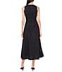 1. STATE Poplin Crew Neckline Sleeveless Pintuck Midi Fit And Flare Midi Dress, Color:Rich Black - Image 2