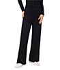 1. STATE Ribbed Pull On Wide Leg Pants, Color:Rich Black - Image 1