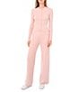 1. STATE Round Neck Long Sleeve Button Down Cardigan, Color:Sepia Pink - Image 3