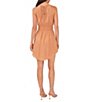 Color:Toasted Nut - Image 2 - Ruched Drop Waist Sleeveless Halter Neck Dress