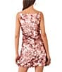 Color:Candy Pink - Image 2 - Sequin Pailette V-Neck Sleeveless Spaghetti Strap Mini Slip Dress