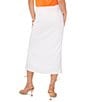 Color:Ultra White - Image 2 - Side Slit Midi Skirt