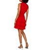 1. STATE Smocked Mock Neck Sleeveless Ruffle Tiered Mini Dress, Color:Goji Berry - Image 2