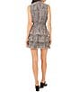 Color:Light Leopard Muses - Image 2 - Smocked Mock Neck Sleeveless Tiered Ruffled Leopard Mini Fit and Flare Dress