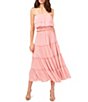 Color:Blush - Image 3 - Tiered Ruffle Smocked Waist Strapless Sleeveless Crop Coordinating Tube Top