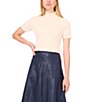 1. STATE Turtle Neck Short Sleeve Sweater - Image 4