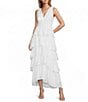 1. STATE V-Neck Sleeveless Cascading Ruffle Maxi A-Line Maxi Dress - Image 1