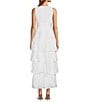 1. STATE V-Neck Sleeveless Cascading Ruffle Maxi A-Line Maxi Dress - Image 2