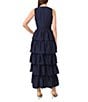 1. STATE V-Neck Sleeveless Cascading Ruffle Maxi A-Line Dress, Color:Indigo Night - Image 2