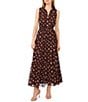 1. STATE V-Neck Sleeveless Dotted Maxi Dress - Image 1