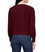 Color:Windsor Wine - Image 2 - Variegated Cable Knit Crew Neck Long Puff Sleeve Statement Sweater