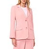 1. STATE Woven Notch Collar Long Sleeve Button Front Coordinating Blazer - Image 3