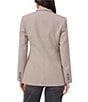 1. STATE Woven Peak Lapel Long Sleeve Blazer, Color:Black Multi - Image 2